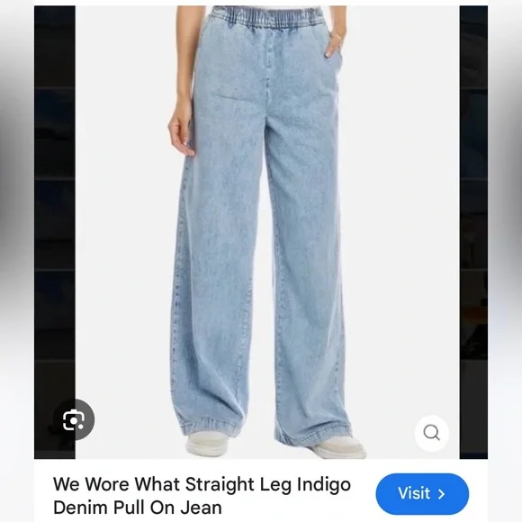 We Wore What Straight Leg Pull On Jeans - Picture 2 of 4